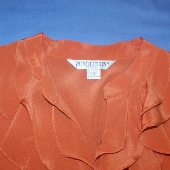 Pendleton Petite 100% Silk Blouse - Size 12P NWT - Picture 3 of 6